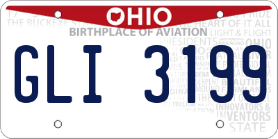 OH license plate GLI3199