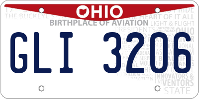 OH license plate GLI3206