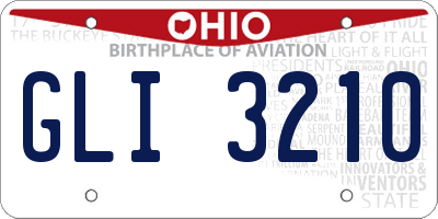 OH license plate GLI3210