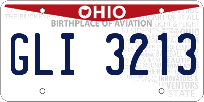 OH license plate GLI3213