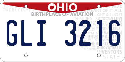 OH license plate GLI3216