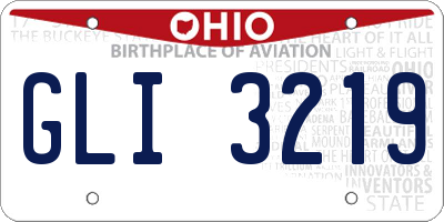 OH license plate GLI3219