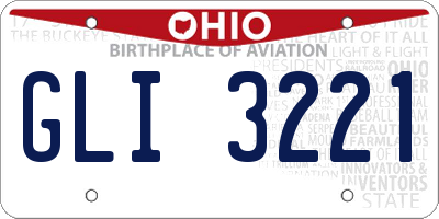 OH license plate GLI3221
