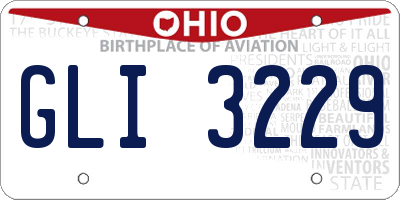 OH license plate GLI3229