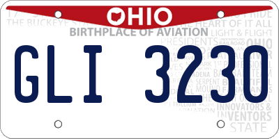 OH license plate GLI3230