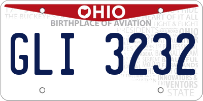 OH license plate GLI3232