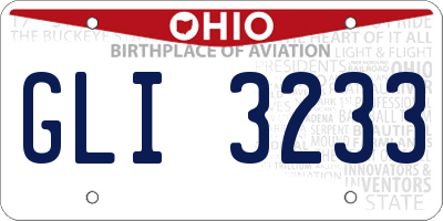 OH license plate GLI3233