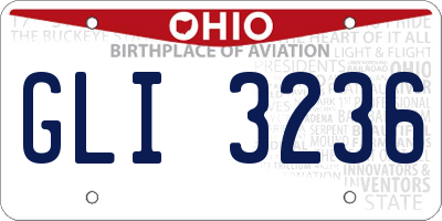 OH license plate GLI3236