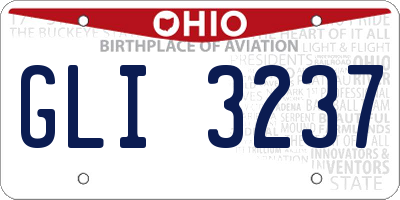 OH license plate GLI3237