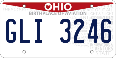 OH license plate GLI3246