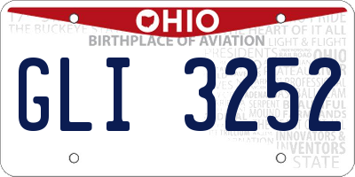 OH license plate GLI3252