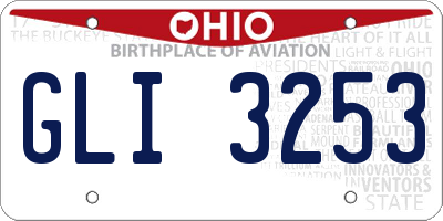 OH license plate GLI3253
