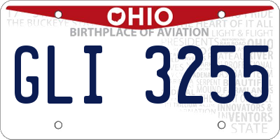 OH license plate GLI3255