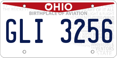 OH license plate GLI3256