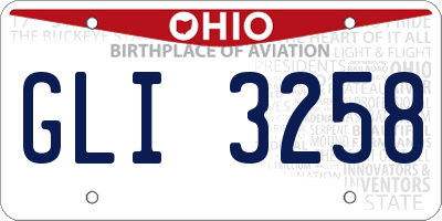 OH license plate GLI3258