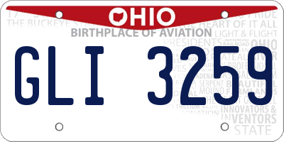 OH license plate GLI3259