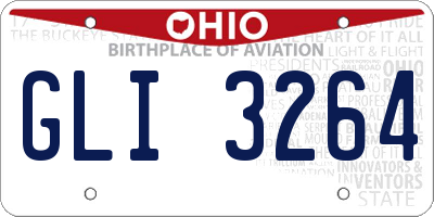 OH license plate GLI3264