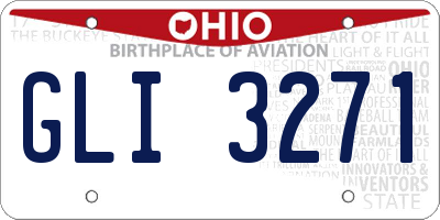 OH license plate GLI3271