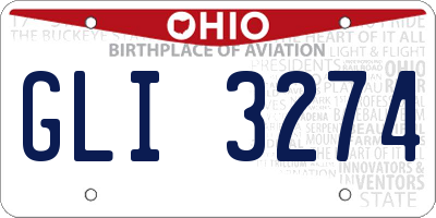 OH license plate GLI3274