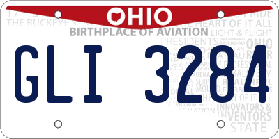 OH license plate GLI3284