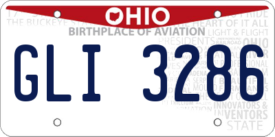 OH license plate GLI3286