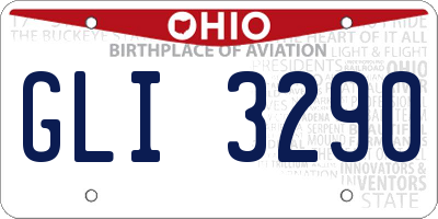 OH license plate GLI3290