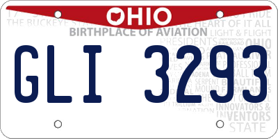 OH license plate GLI3293