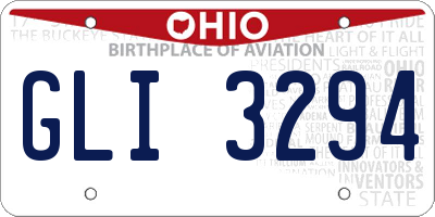 OH license plate GLI3294