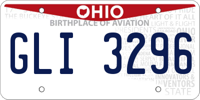 OH license plate GLI3296
