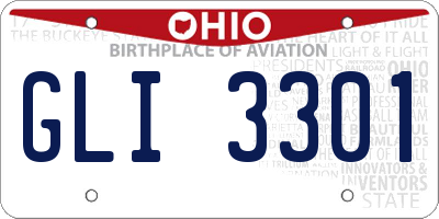 OH license plate GLI3301