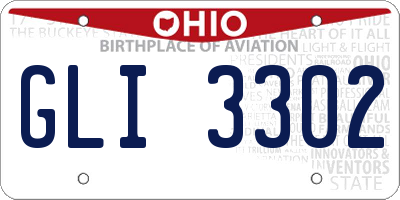 OH license plate GLI3302