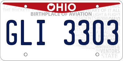 OH license plate GLI3303