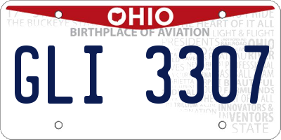 OH license plate GLI3307