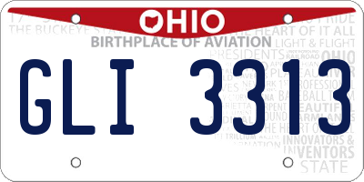 OH license plate GLI3313