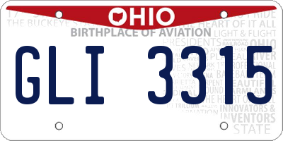 OH license plate GLI3315