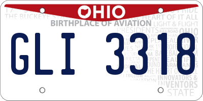 OH license plate GLI3318