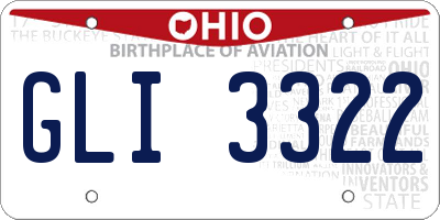 OH license plate GLI3322