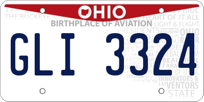 OH license plate GLI3324