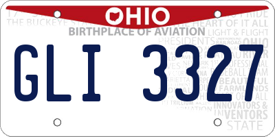 OH license plate GLI3327