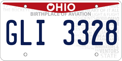 OH license plate GLI3328