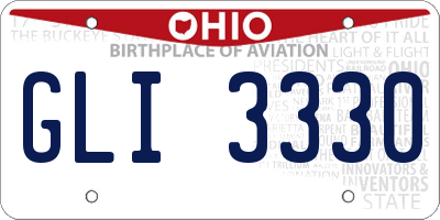 OH license plate GLI3330