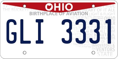OH license plate GLI3331