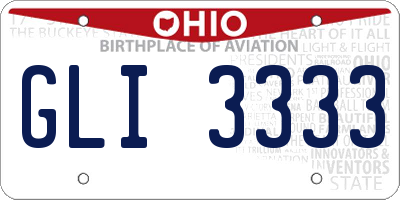 OH license plate GLI3333