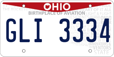 OH license plate GLI3334