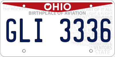 OH license plate GLI3336