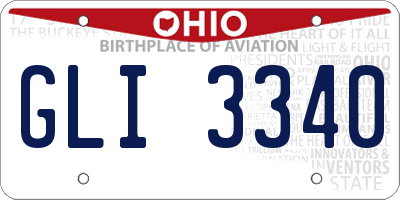 OH license plate GLI3340