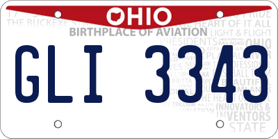 OH license plate GLI3343