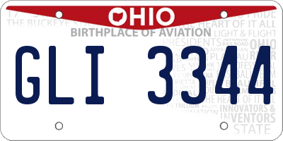 OH license plate GLI3344