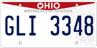 OH license plate GLI3348
