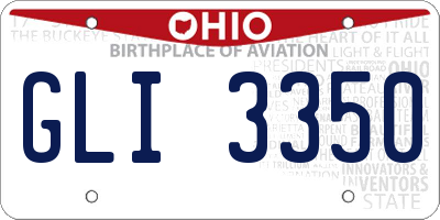 OH license plate GLI3350